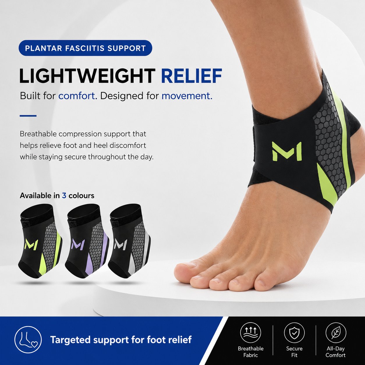 Restora Foot & Ankle Relief Wrap – Plantar Fasciitis, Heel & Arch Pain Support