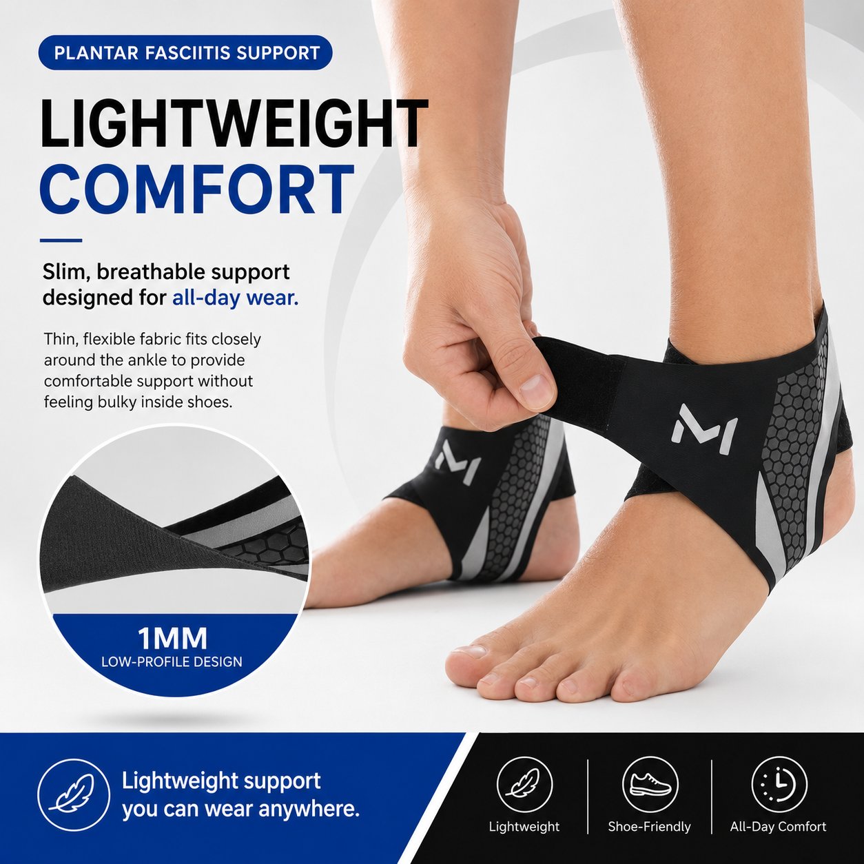 Restora Foot & Ankle Relief Wrap – Plantar Fasciitis, Heel & Arch Pain Support